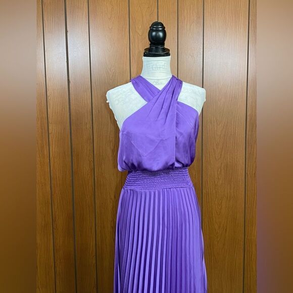 Ramy Brook Arina Halter Neck Pleated Maxi Dress size 2 - Picture 4 of 11